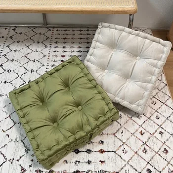 Толстая и дышащая офисная подушка для сиденья, квадратная голландская бархатная подушка для сиденья, подушка татами