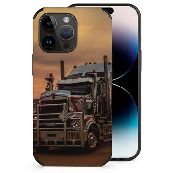 Тягач Kenworth Truck At Sunset Fibre Case Для Apple Iphone 14 13 12 11 Mini Pro Max Xr 8 7 Plus Черный Чехол Для Телефона Truck