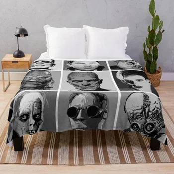Универсальное черно-белое покрывало Warhol, роскошный дизайнерский пушистый плед для кровати, одеяла для зимних кроватей на заказ