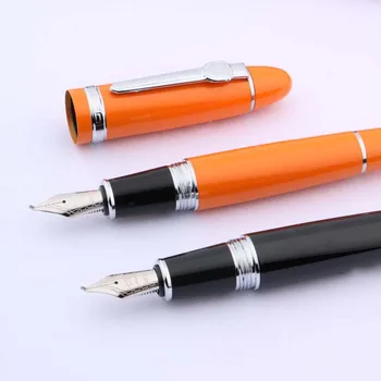 элитный бренд JINHAO 159 Авторучка Черный, серебристый цвет Twist 1.0 Ручка для каллиграфии, чернильная офисная ручка, фирменная ручка fude pen